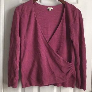 J.Jill Purple V-Neck Sweater